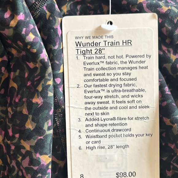 NWT Lululemon wundertrain leggings - Picture 4 of 4